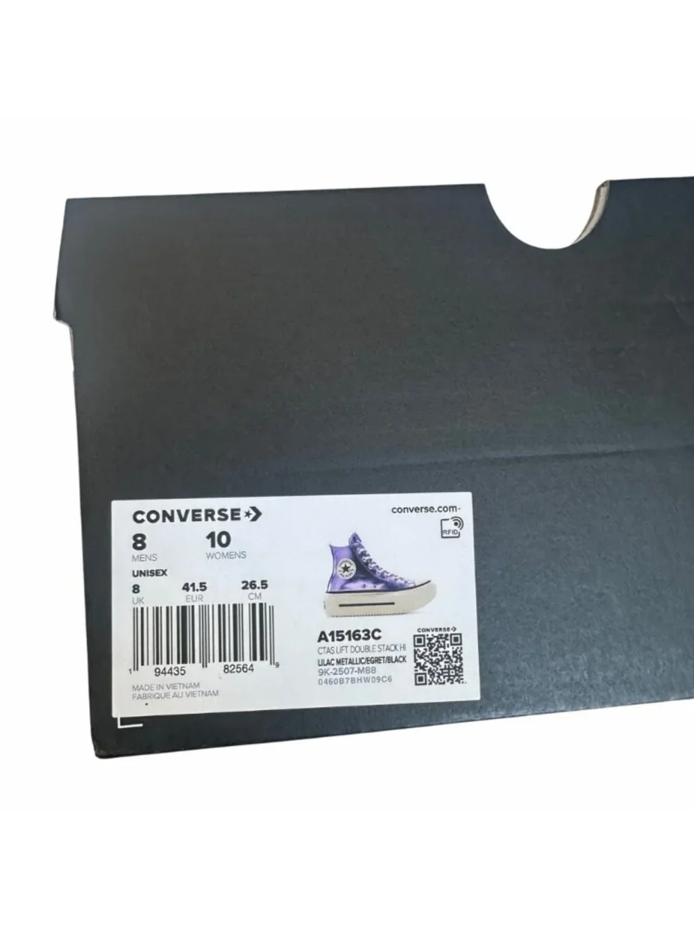 ⭐Converse Chuck Taylor All Star Lift Double Stack Purple Sz 8 Mens Shoes A15163C - Picture 8 of 10